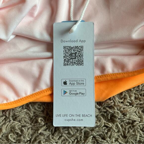 NWT! Cupshe Orange Swim Bikini Bottom Size Large - Picture 4 of 11